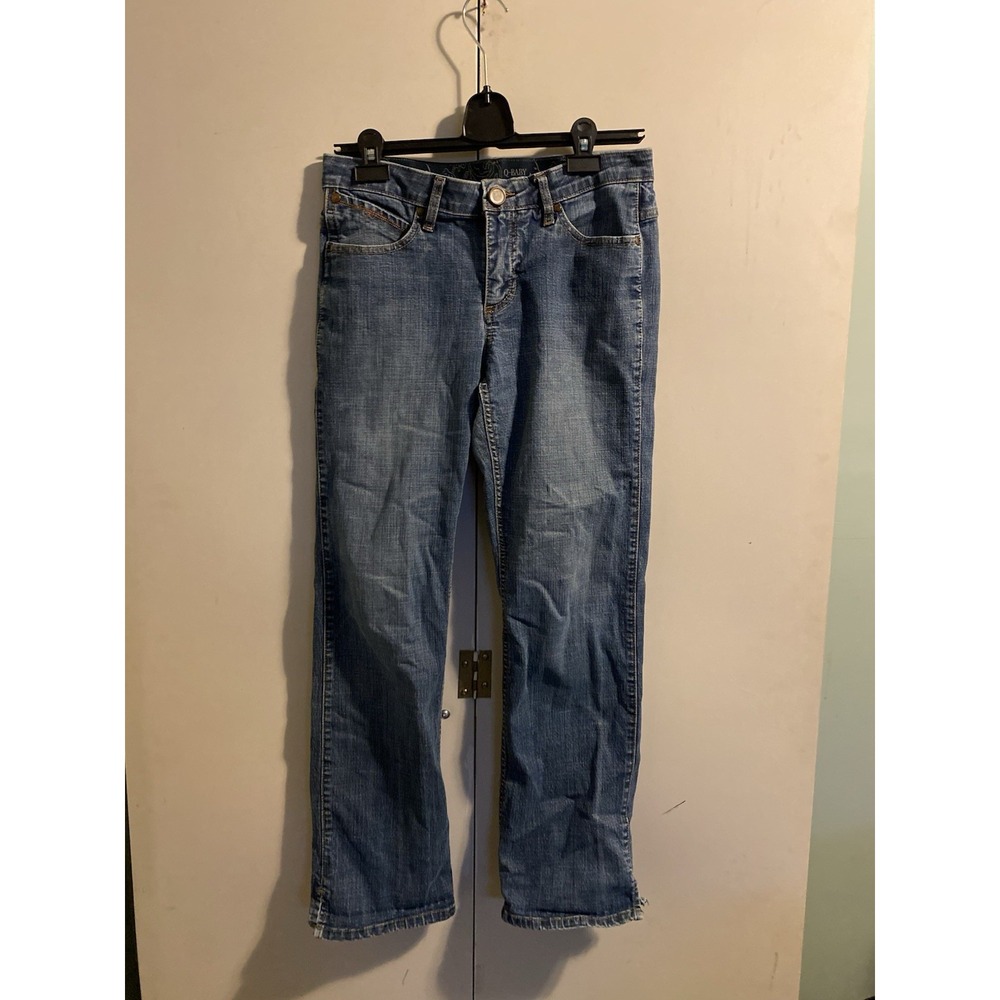Wrangler Q-Baby Ultimate Riding Jeans Womens 7/8x30 Blue Bootcut Mid Rise